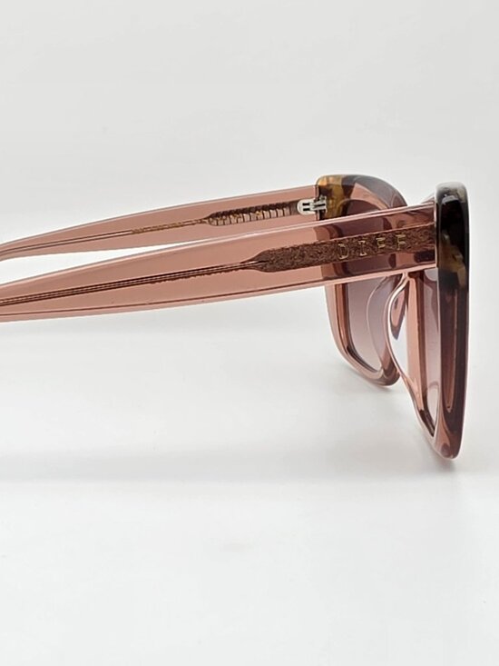 Diff Eyewear Lizzy Brown Crystal Tortoise Frame Brown Lens Cat Eye Sunglasses main image 9